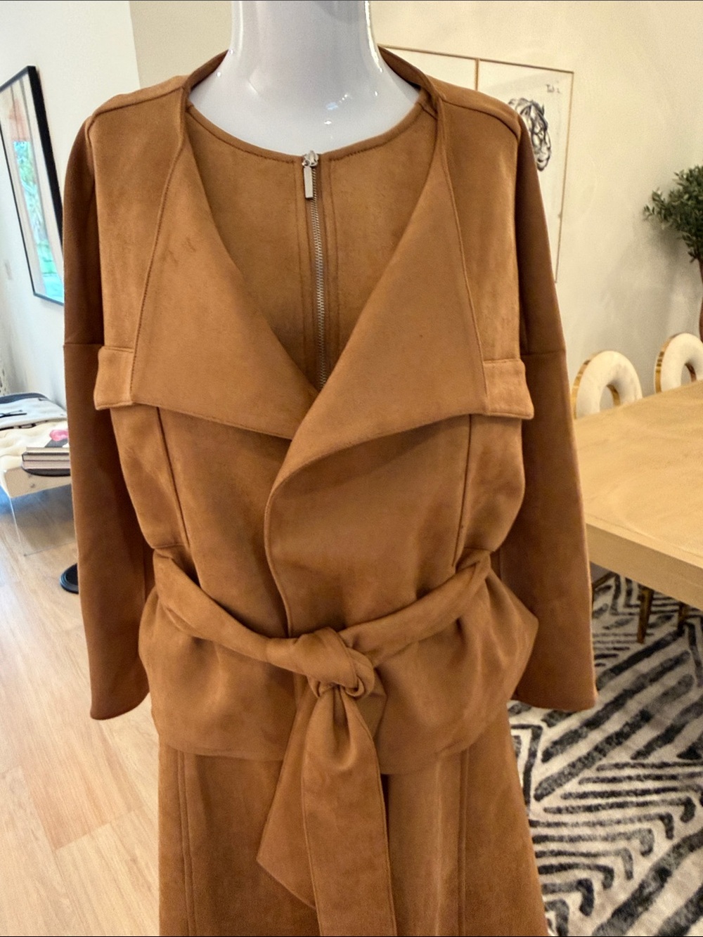 Everyday Jones  Camel Faux Suede Cropped  Jacket